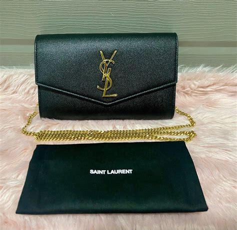 ysl wallet on chain gold or silver|ysl uptown wallet on chain.